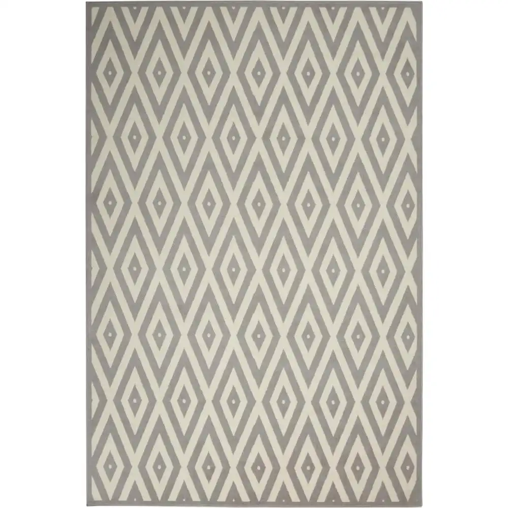 

Grafix Geometric White/Grey 5'3 x 7'3 Area Rug, (5x7)
