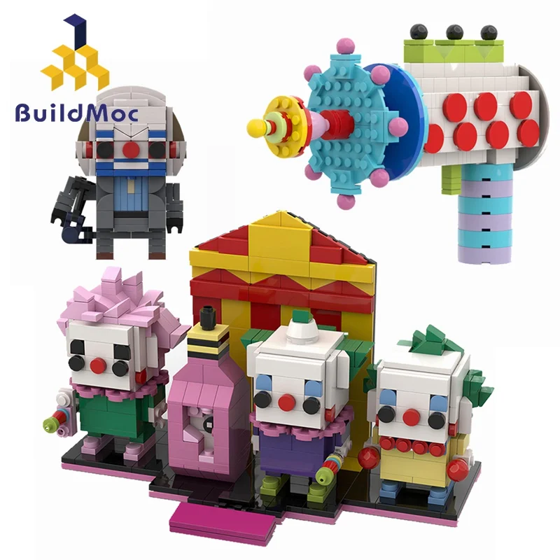 Buildmoc Killer Klowns Spike Shorty Jumbo Joker from Outer Space Candy Ray Gun MOC Building Blocks Toys for Children Kids Gifts