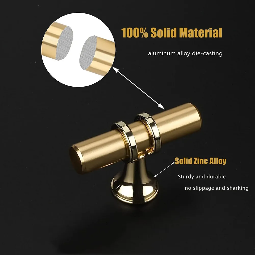 Gold Cabinet Knobs Brushed Brass Cabinet Knobs Kitchen Cabinet Knobs Champagne Gold Pull Kitchen Hardware Single Hole Knob