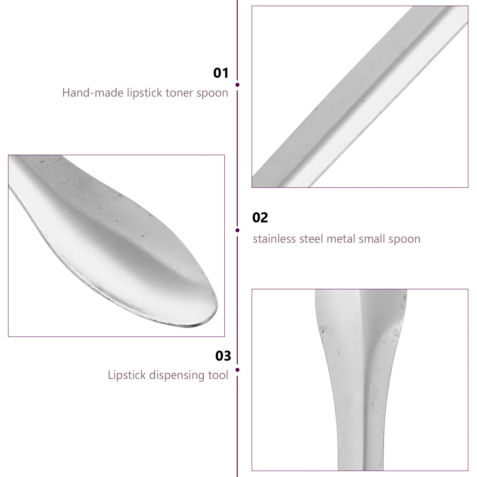 

18Pcs Lipstick Subpackaging Spoons Scoops Stainless Steel Beauty Tool for DIY Makeup Sampling Powder Scoops