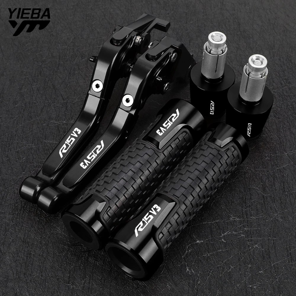 

Для мотоциклов YAMAHA R15V3 R15 V3 2017-2024: Складные рычаги тормоза и сцепления с ЧПУ, ручки руля и наконечники руля