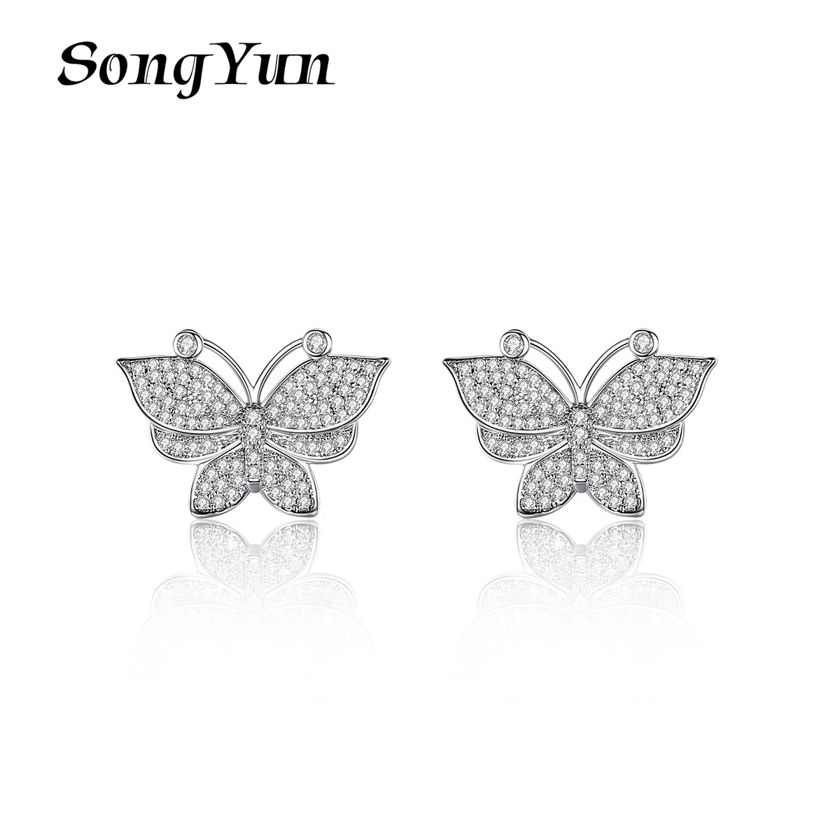 

SongYun Jewelry MHT Quality Brass Stud Earrings Dangle CZ 7A Zircon Glamorous Girlfriend Gift Women Earring Jewelry
