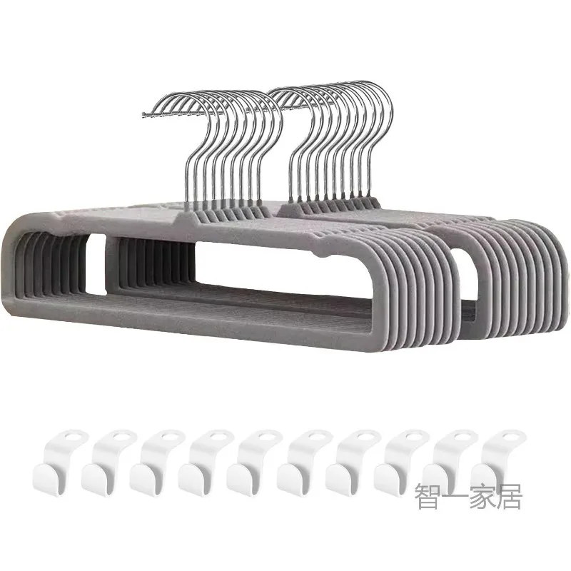 

10Pcs Non-slip Velvet Hangers Elegant Coat Clothes Hanger with Space Saving 360 Rotary Hook Strong Durable Racks Hanger