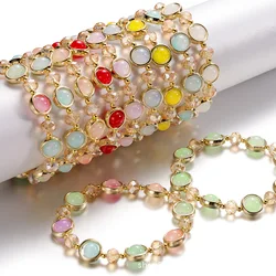 Fashion Kid's Glasses Beads Bracelet Lovely Gradient Colour Glaze Charm Bangle Bracelet Birthday Party Jewelry Gift for Girls