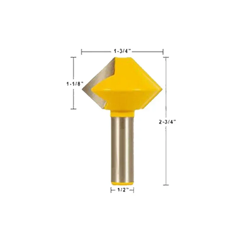 1PC 12mm 1/2 12.7mm Multi Sided Glue Joint Router Bit 8 12  6 Tenon Milling Cutter Woodworking