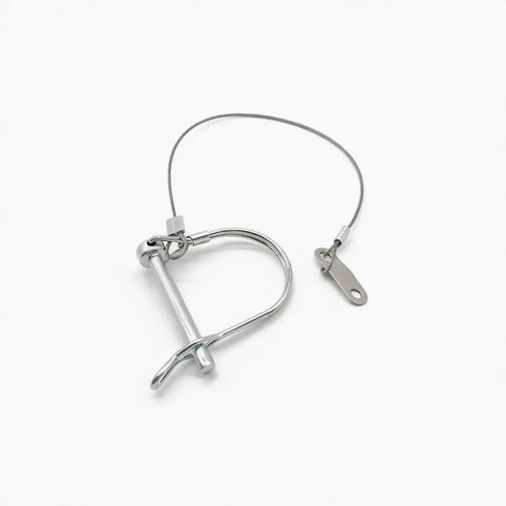 High Strength D Shape Square Locking Pin Galvanized Trailer Hitch Safety Pin Retaining Fastener For Industrial Hardware