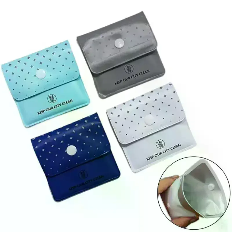 Portable Pocket Ashtray Pouch Waterproof Reusable Design And Snap Button Closure Perfect For Outdoor Travel Hiking Daily Use