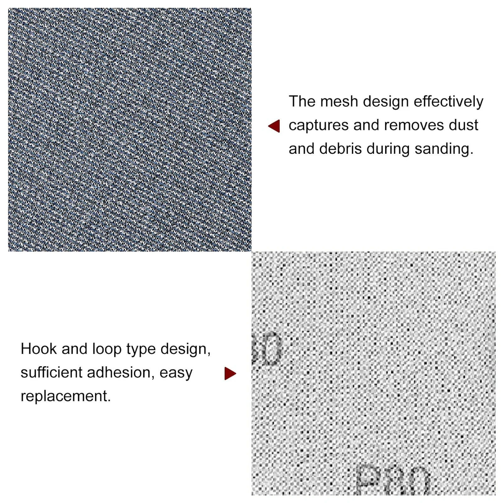 Discos de lixa de malha de 5 polegadas, sortidos 80-320, lixa abrasiva sem poeira e antibloqueio para móveis de madeira de carro com 10 peças