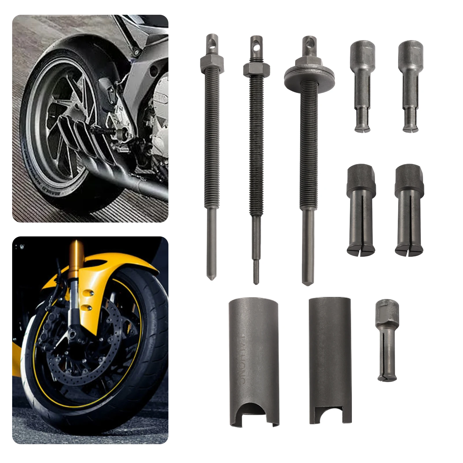 8PCS Motorcycle Bearing Pullers 9-30mm Motorcycle Internal Bearing Removal Tool Kit Inner Bearing Extractor Kit