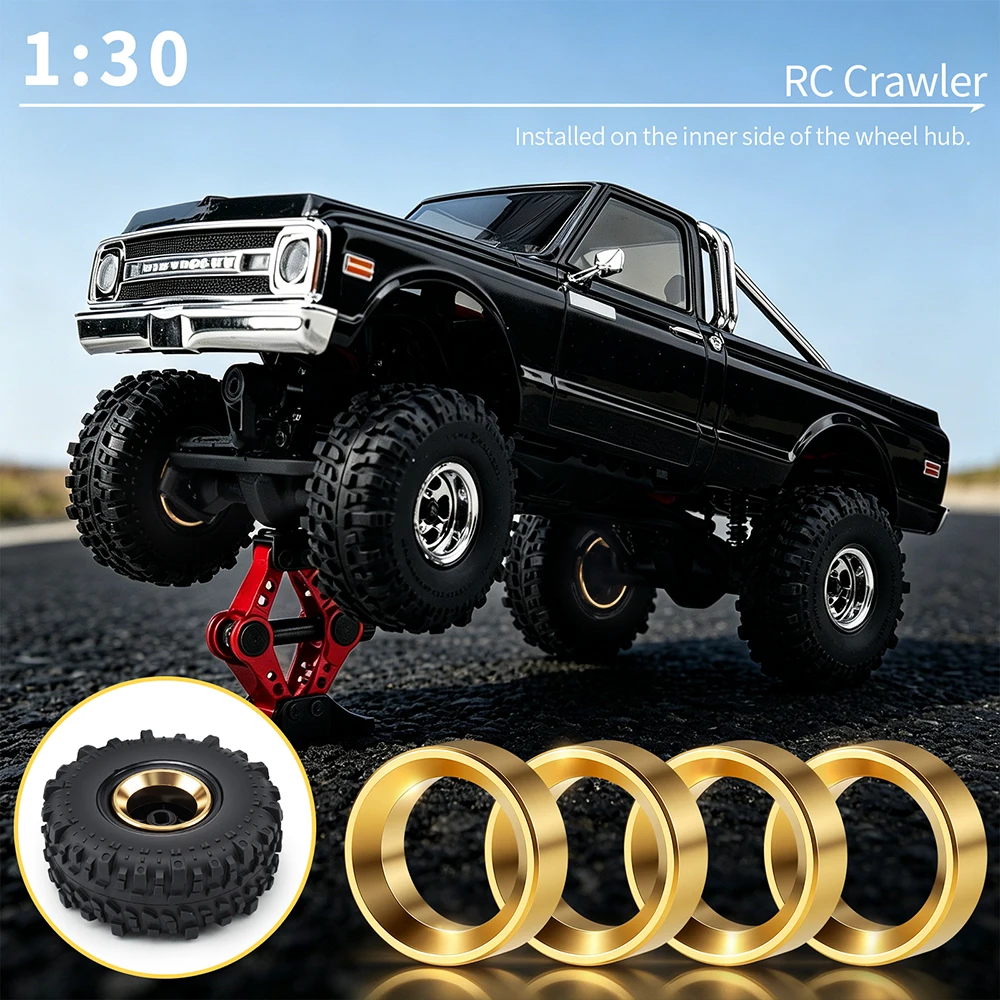 YEAHRUN Steering Knuckles Rear Cup Brass Wheel Counterweight Screws Repair Tools for 1/30 Axial SCX30 Upgrade Parts