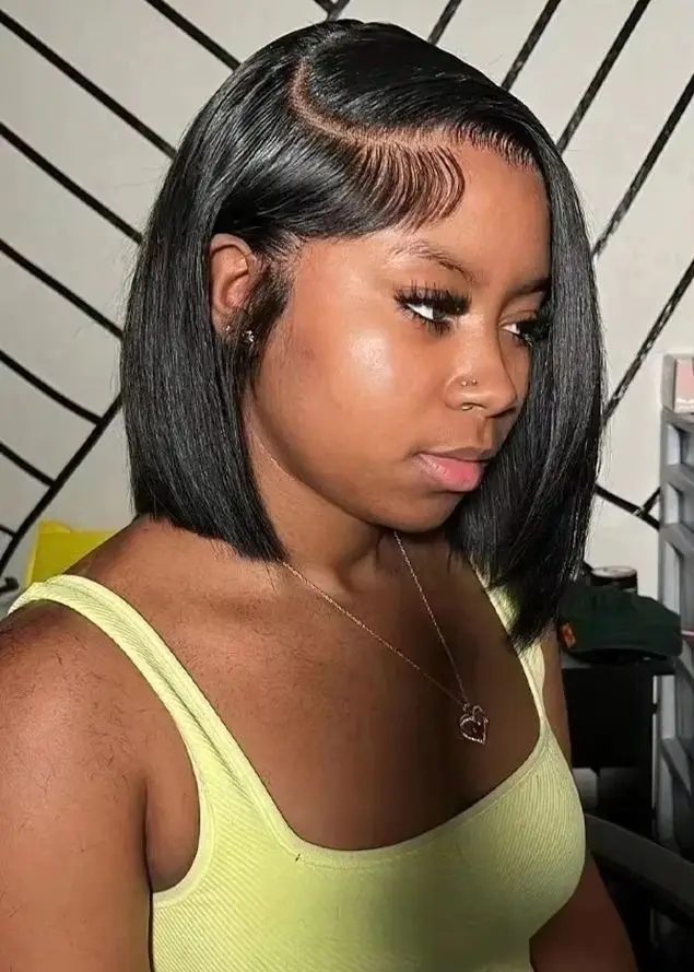 4x4 Glueless Bob Wig Human Hair 250 Density  13x4 13x6 Bob HD Lace Wigs Human Hair Pre Plucked Straight Short Bob Lace  Wigs Human Hair for Women