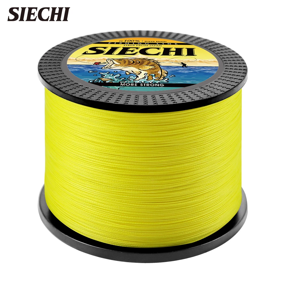 SIECHI Durable Fishing Line 4 Strands PE Fishing Line 300M 500M 1000M 100M Wear-resistant Fishing Line, Fishing Tackles 12-83LB