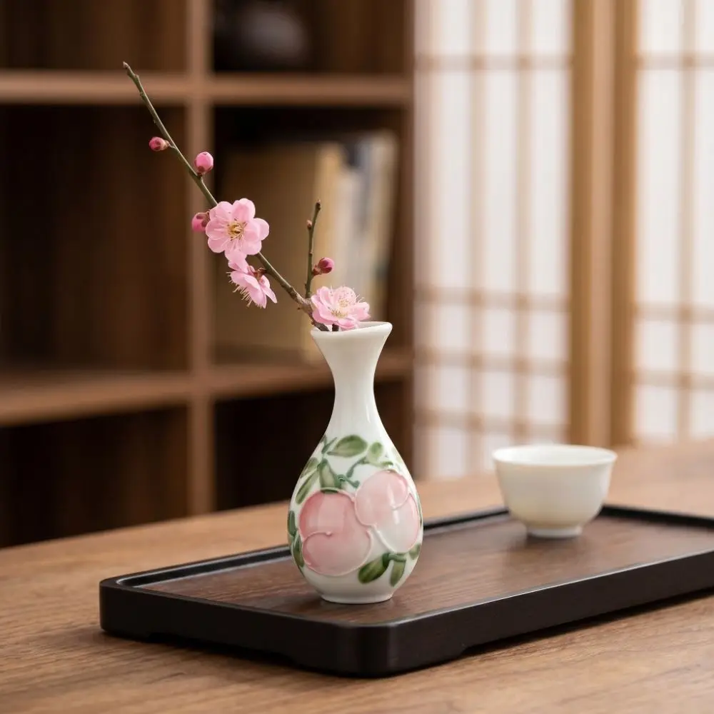 Gifts Magnetic Mini Flower Vase Ceramic Chinese Style Home Decoration Ornaments Flower Arrangement Container Collection