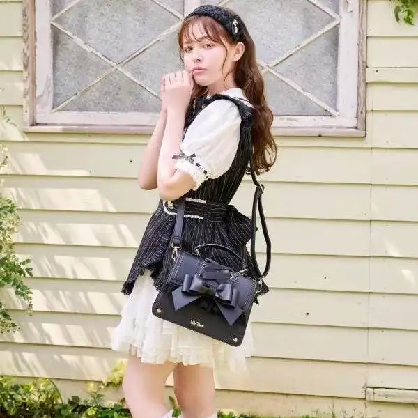 

Fashion Backpacks Japanese Style Shoulder Dual-use Bows Women's Bags Lace Exquisite Heavy Industry Girls' Kawaii Backpack
