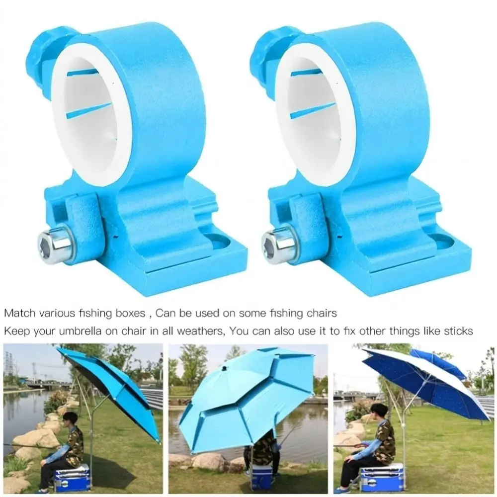 Magnalium Alloy Fishing Box Umbrella Stand Adjustable Detachable Fishing Umbrella Holder High Strength Umbrella Fixed Clip