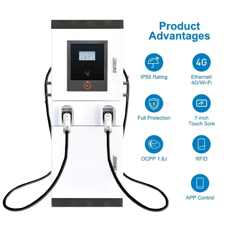 120/160/180kW DC Fast EV Charging Station CCS2 CHAdeMO GBT Multi Standard Commercial Charger