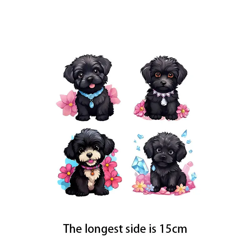 15CM Cute Animal Set Patch for Clothing DIY Iron Transfer for Clothing Dogs, sloths, dolphins Heat Transfer Cartoon Stickers