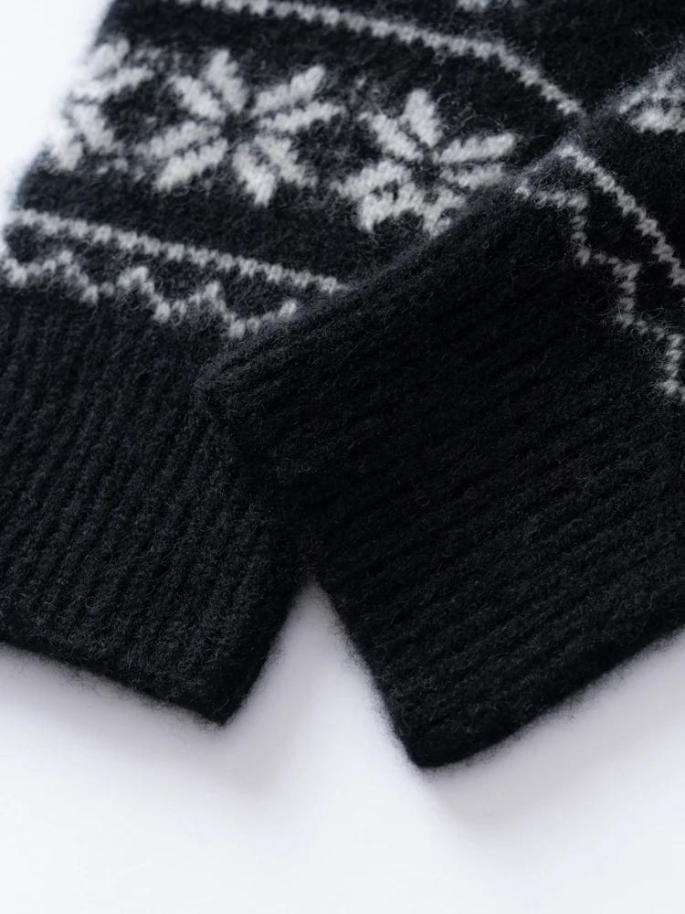 ZYCZCXX A-grade 100% Cashmere Knitted Soft Warm Touch Screen Gloves in Autumn and Winter Stretch Gloves for Men And Women.