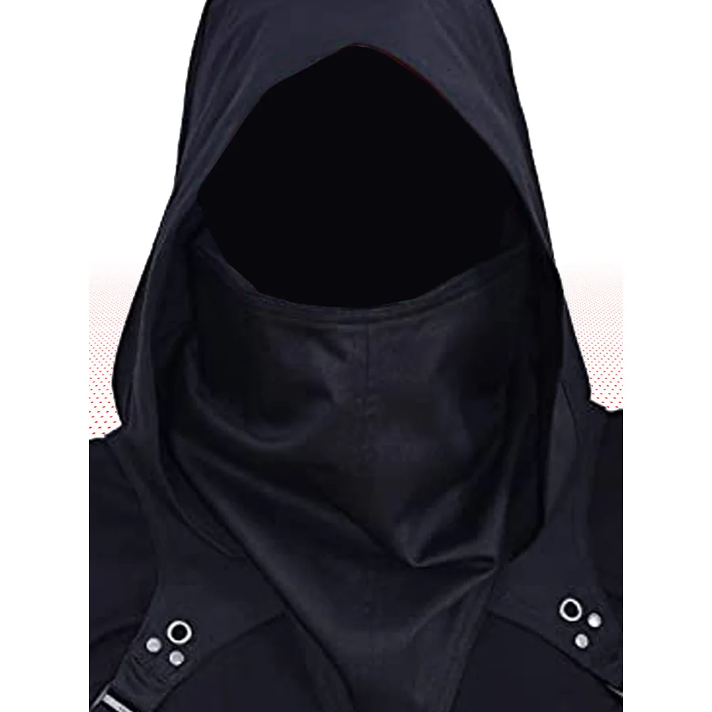 ハロウィンコスプレ サイバーパンク＋中世風フード付きマント（マント帽子付き）、ロールプレイに最適、2つのスタイルの特徴を組み合わせたもの