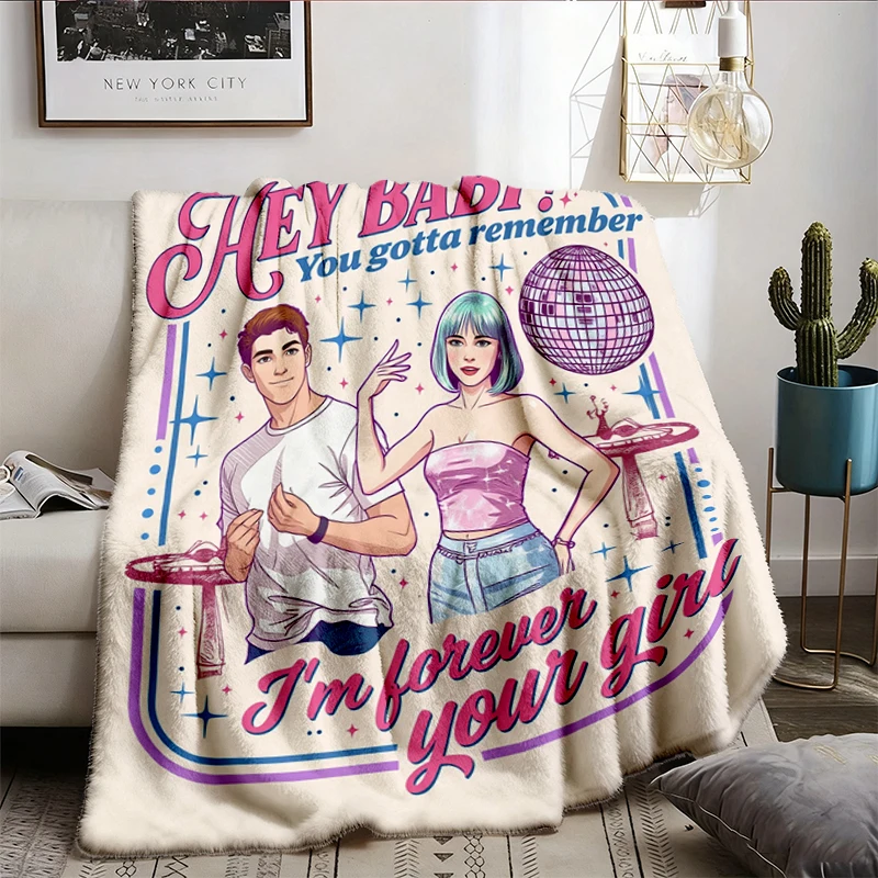 People We Meet on Vacation Flannel Blanket, Alex Poppy Book Movie Lover Flannel Throw, Romcom Romance Movie
