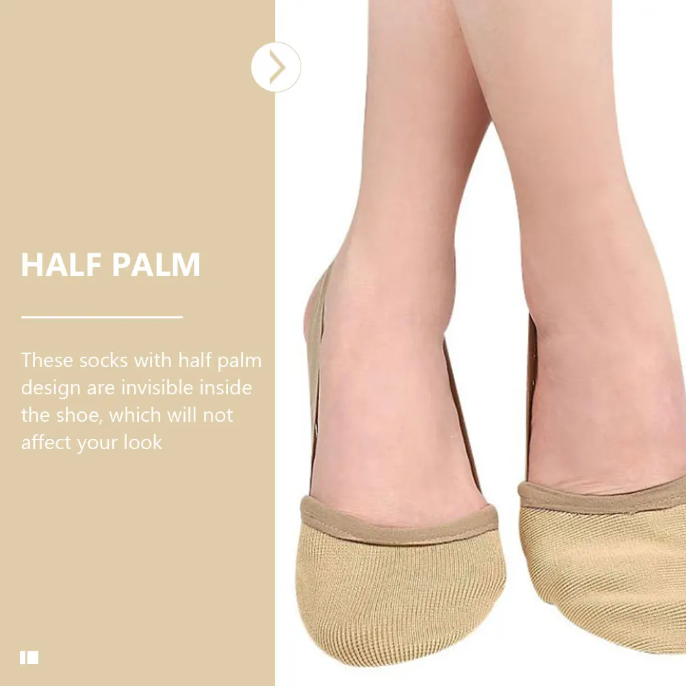 

1 Pair Invisible Forefoot Covers Metatarsal Pads Half Foot Socks For Women High Heel Toe Protectors Ballet Dance Foot Cushion