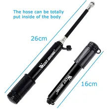 Mini Bicycle Pump with Schrader and Presta Valves #3