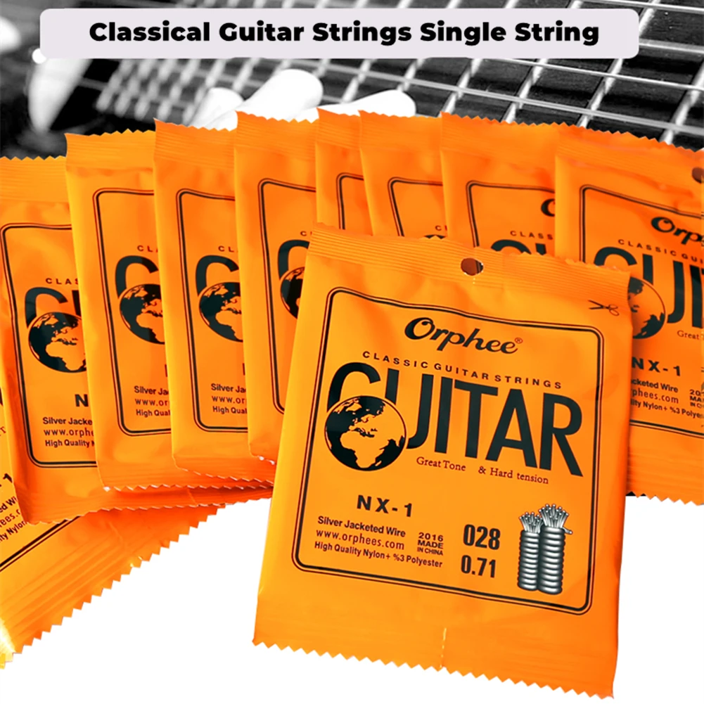 Music Guitar Single String Strings Classical Replacement String Snaps Wire Nylon 028-045 Parts NX35 Copper Wound
