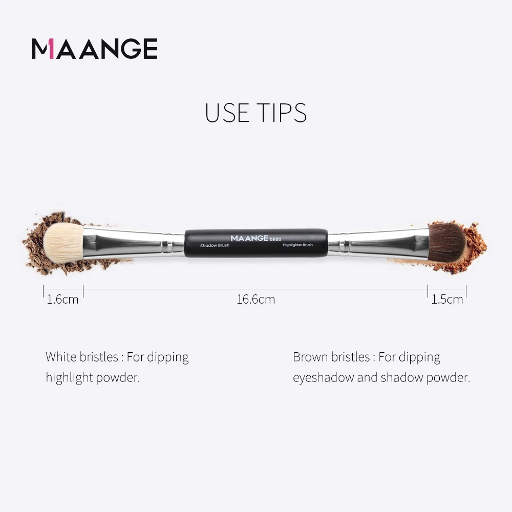 Multifunctional Brush Double Head Concealer Blending Brush Professional Nose shadow Cleansing brush