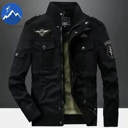 2025 New Casual Climbing pilots Jacket Men Plus Size 6XL Jaqueta Masculina working clothes Spring Autumn Cargo Mens Jackets Coat