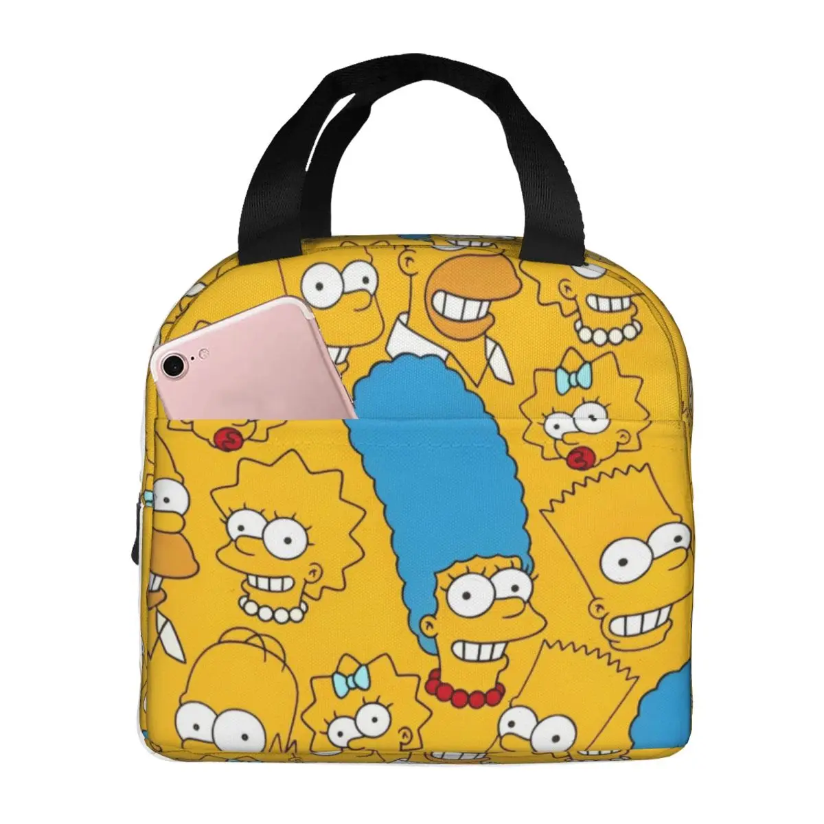

Изолированная сумка-тоут для обеда The S-Simpsons Family Anime Merch Storage Food Box Многофункциональный термохолодильник Bento Box для улицы