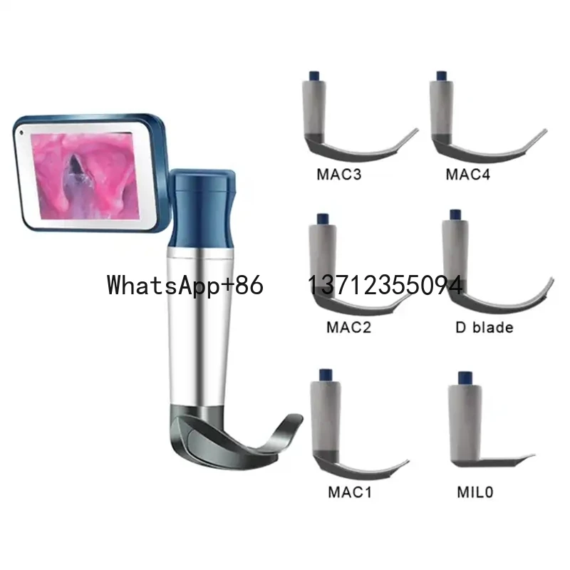

Besdata BD-DF 6 tailles en acier inoxydable Laryngoscope numérique portable Instrument vétérinaire enregistrable vidéo réutilisa