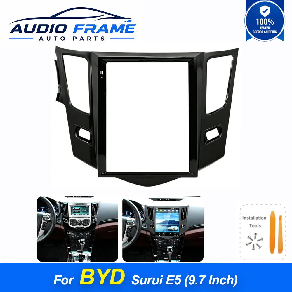 9.7 Inch Vertical Screen Android Car Radio Fascia Frame Dash Panel Trim Installation Kit For BYD Surui E5