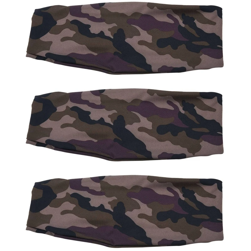 

3X Gym Sports Absorbent Sport Sweat Headband Elastic Sweatband For Men And Women Yoga Head Sweat Bands-Camouflage