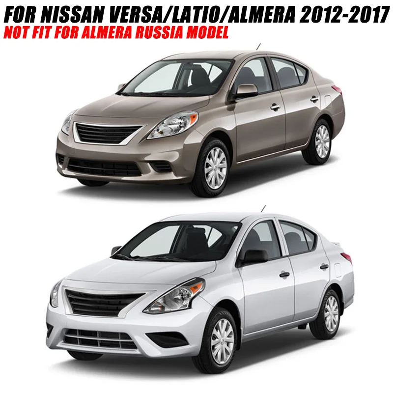 For Nissan Versa Almera Latio 2012 2013 2014 2015 2016 2017 Chrome A/C Air Vent Ring Cover Trim Car Styling Sticker Accessory