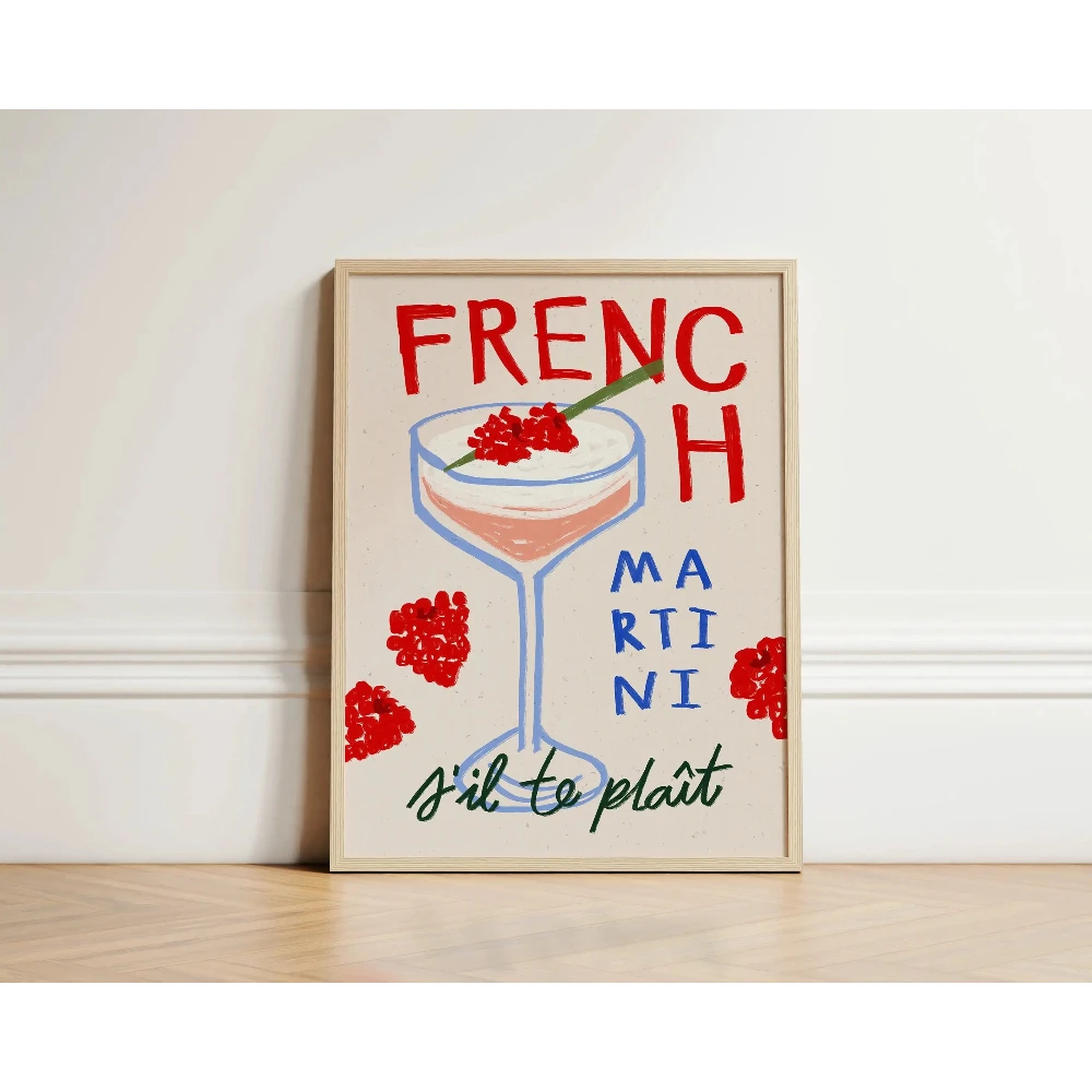 2026 Coffee Mugs Matcha Latte Kitchen French Martini Cocktail Poster Print Wall Art Pictures Canvas Painting Room Home Der Gift