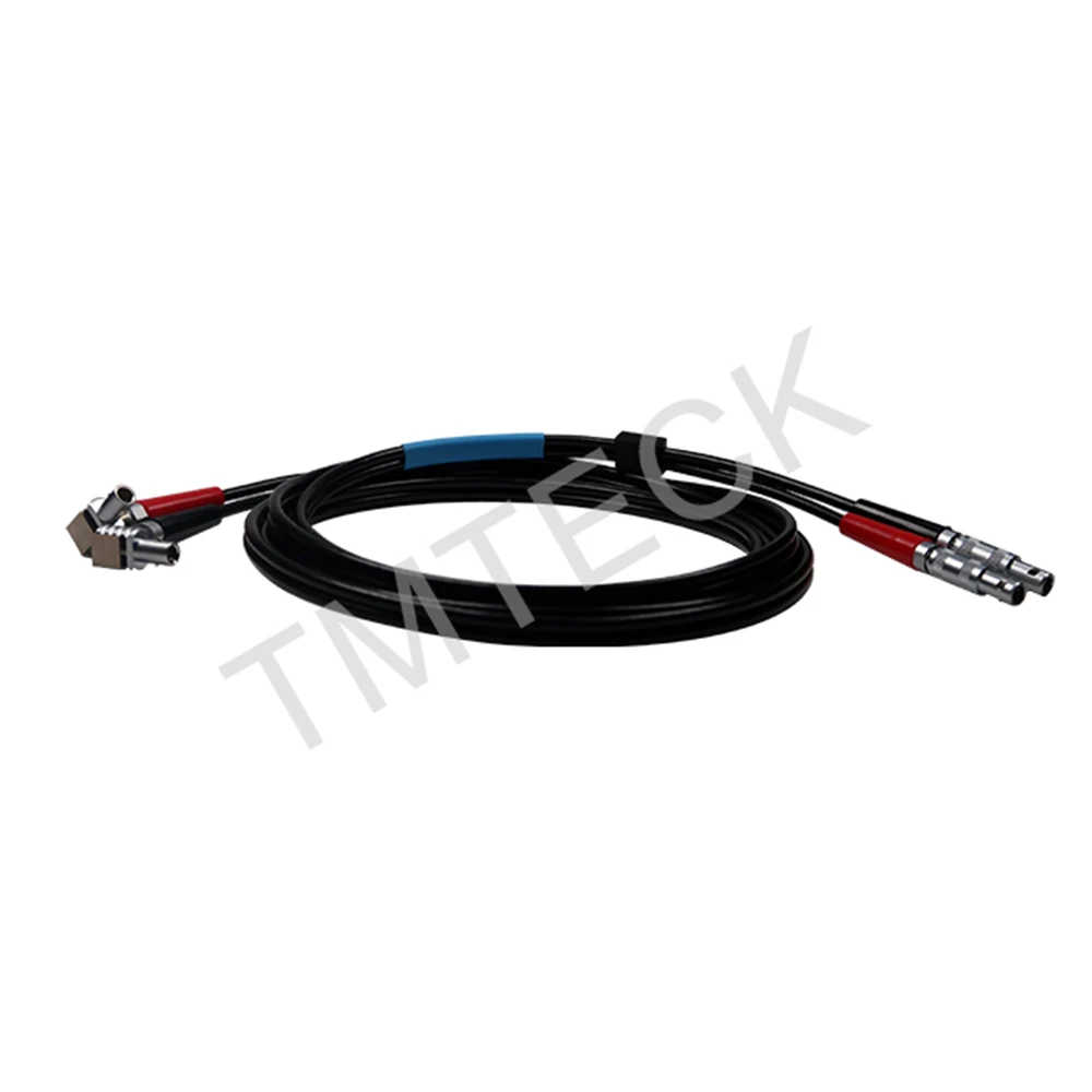 dual cable compatible with style  lemo 00-90 degree Lemo 00 Krautkramer  ultrasonic cable, cable for flaw detector