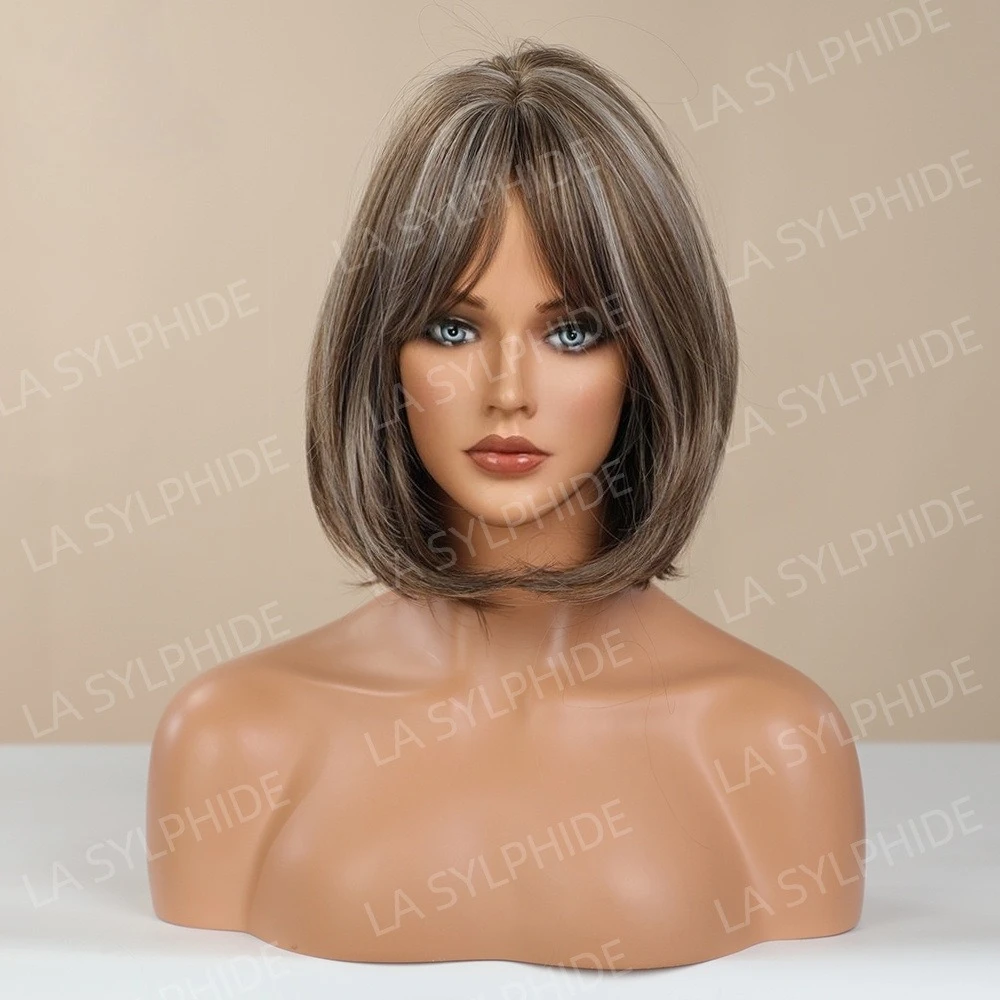

Wig female short hair full head cover type short hair natural simulation age reduction fashion new Bobo head wig cover