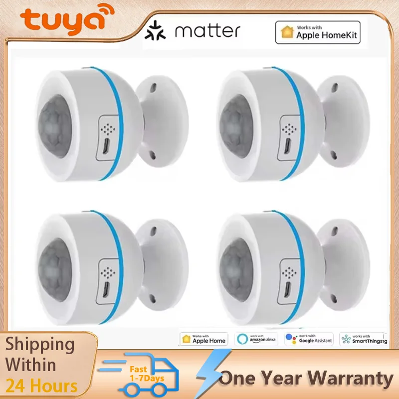 

NEW Tuya Matter Thread PIR Motion Detector Wireless Human Body Infrared Detector Work With HomeKit Alexa Google Home SmartThings