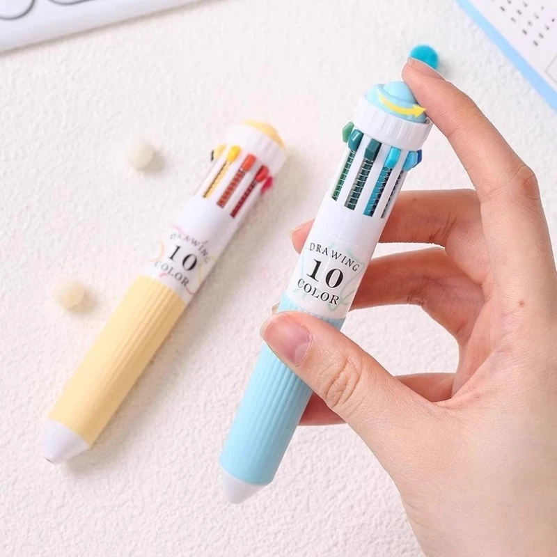 

Ballpoint Pens 28 Color Cartoon 0.8mm Soft Grip Press Multicolor for Writing Drawing Overlay School Supplies Stationery