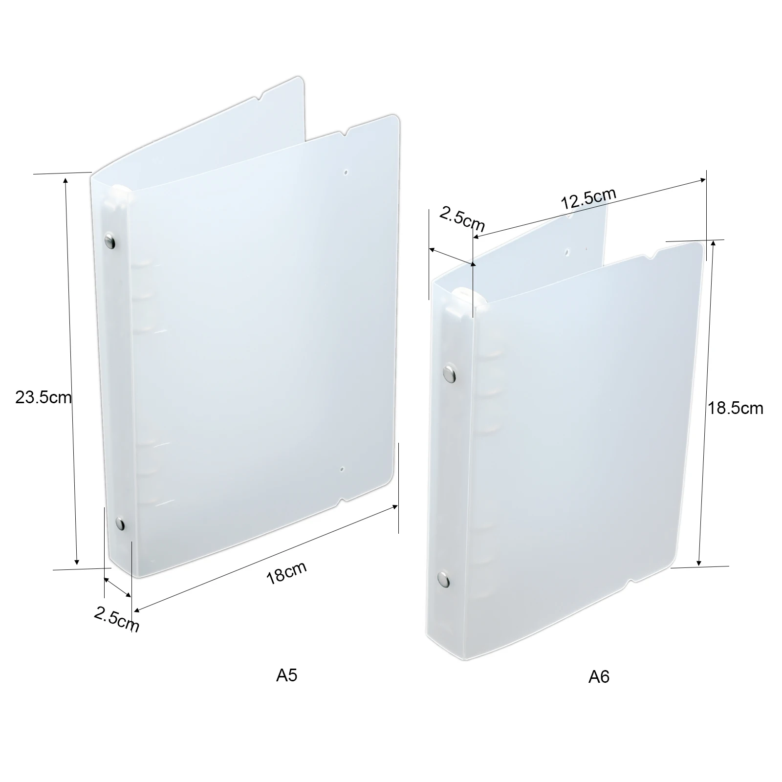 Diary 2023 A6 A5 Transparent Loose Leaf Binder Notebook Inner Core Cover Note Book Journal Planner Office Stationery Supplies