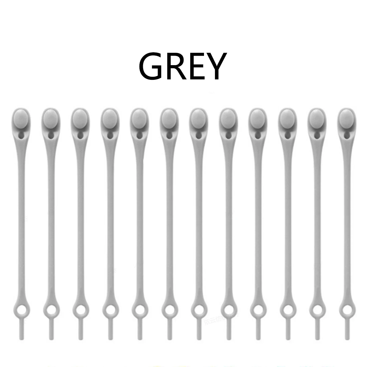 12/24-teiliges Set Lazy No-Tie elastische Silikon-Schnürsenkel für Turnschuhe, Laufschuhe und Stiefel – für Kinder und Erwachsene – Detail 12
