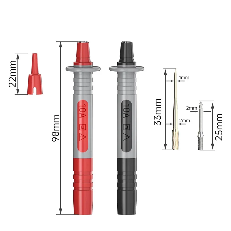 Multimeter Pen Multifunctional Removable Extra-tip Ultra-fine Probe Electrical Inspection Piercing Probe Alligator Clip