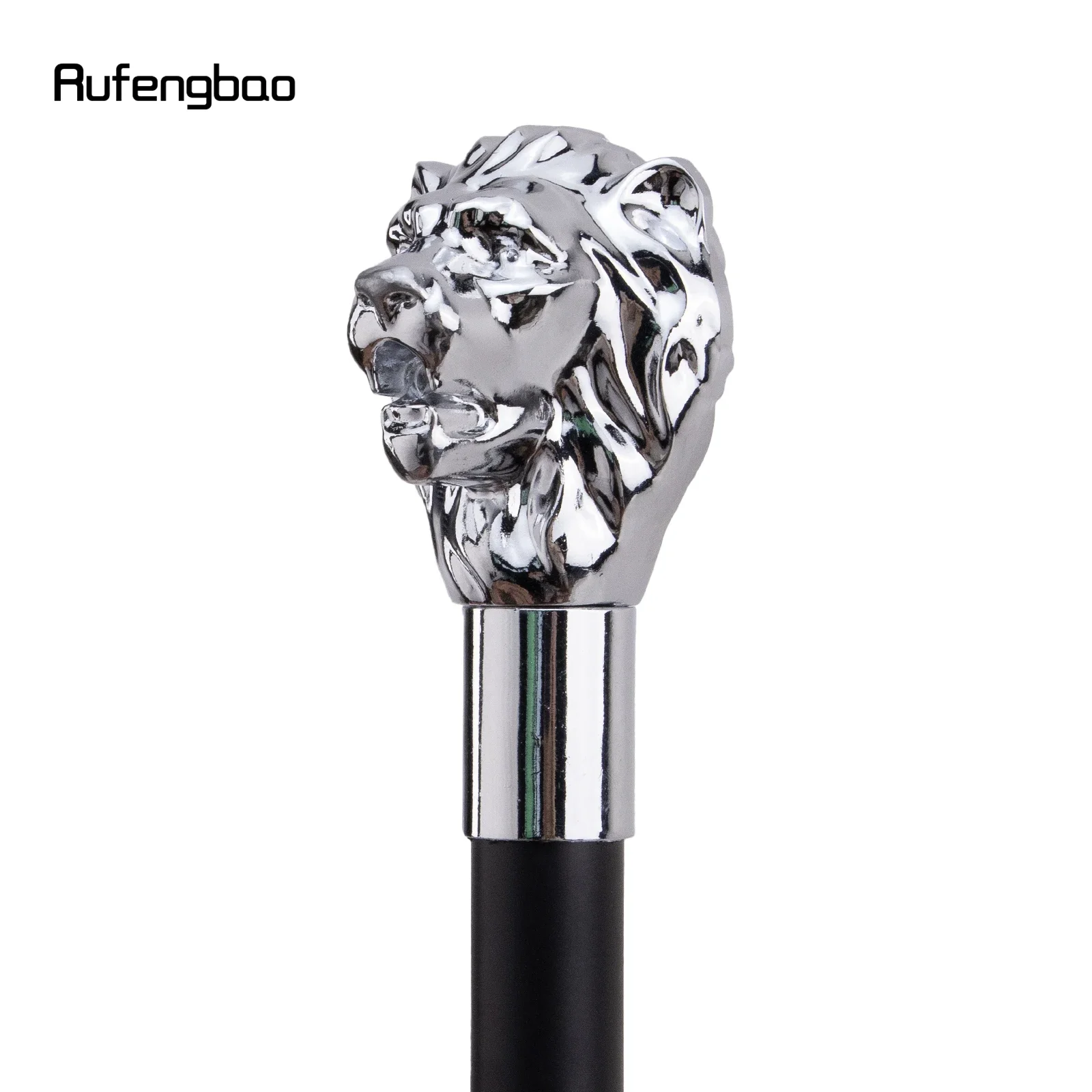 White Luxury Lion Head Handle Fashion Walking Stick for Party Decorative Walking Cane Elegant Crosier Knob Walking Stick 93cm