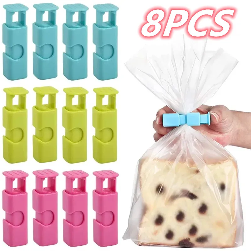 Food Sealing Bag Clip Reusable Fresh Food Storage Tools Plastic Sealer Clamp Snack Bread Seal Bag Home Kitchen Storage Clips