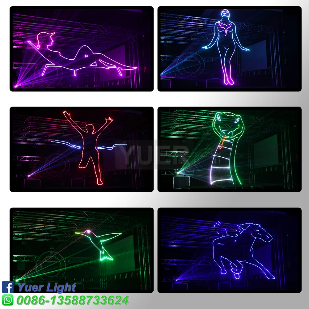 Imagem -06 - Estágio Scanner de Animação 3d com Ilda Laser Light Dmx Beam Projector Bar Club Disco Festa de Natal Casamento Show 1w 2w 3w 4w