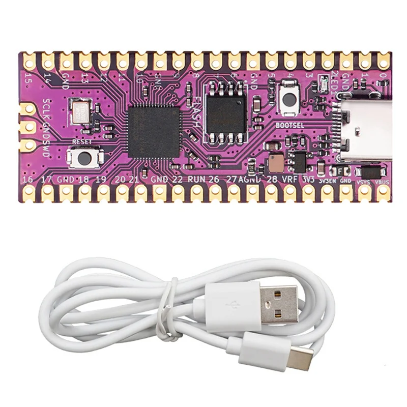 

PicoBoot Replacement for Raspberry Pi Pico Board Replacement Modchip RP2040 USB TYPE-C Dual-Core 264KB ARM 16MB Flash