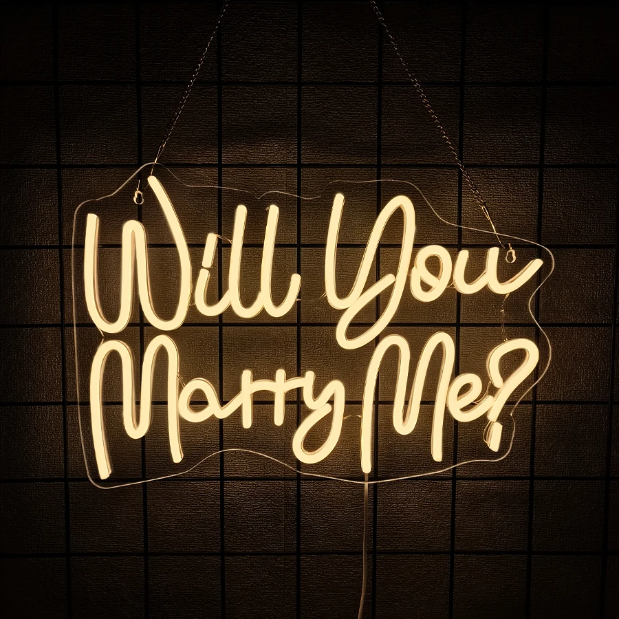 

Неоновая вывеска «Will You Marry Me», светодиодная лампа с теплыми белыми буквами, подходит для спальни, бара, вечеринки и свадебного декора.