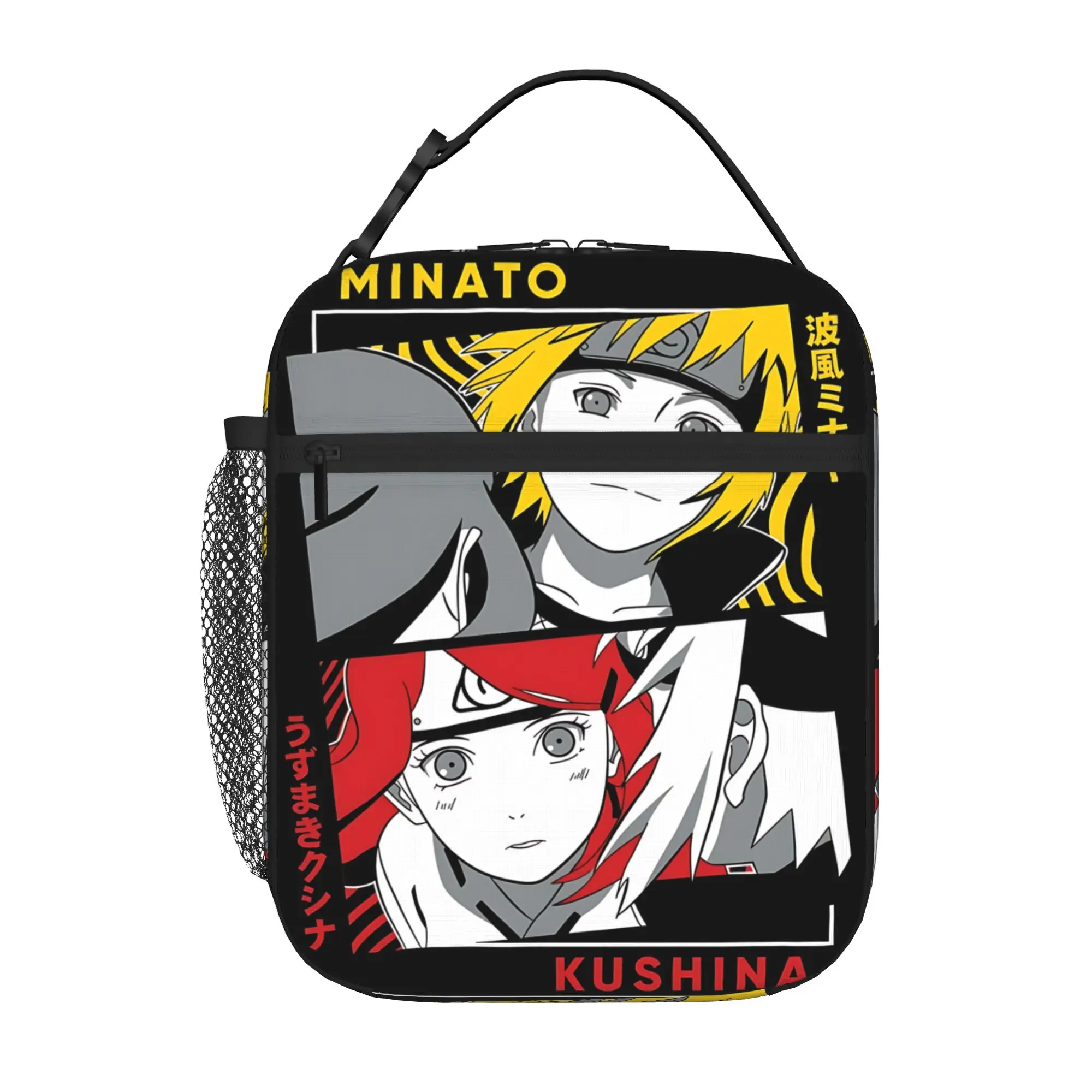 Naruto anime comic Insulated Lunch Bag Meal Pack Rice Bag  bolsa Student Bento Lunch Handbag Insulation