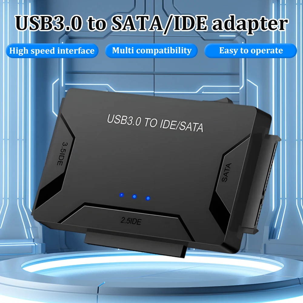 USB 3.0 to SATA IDE Hard Disk Adapter Converter Cable for 3.5 2.5 inch HDD/SSD CD DVD ROM CD-RW 3 in 1 IDE SATA Adapter