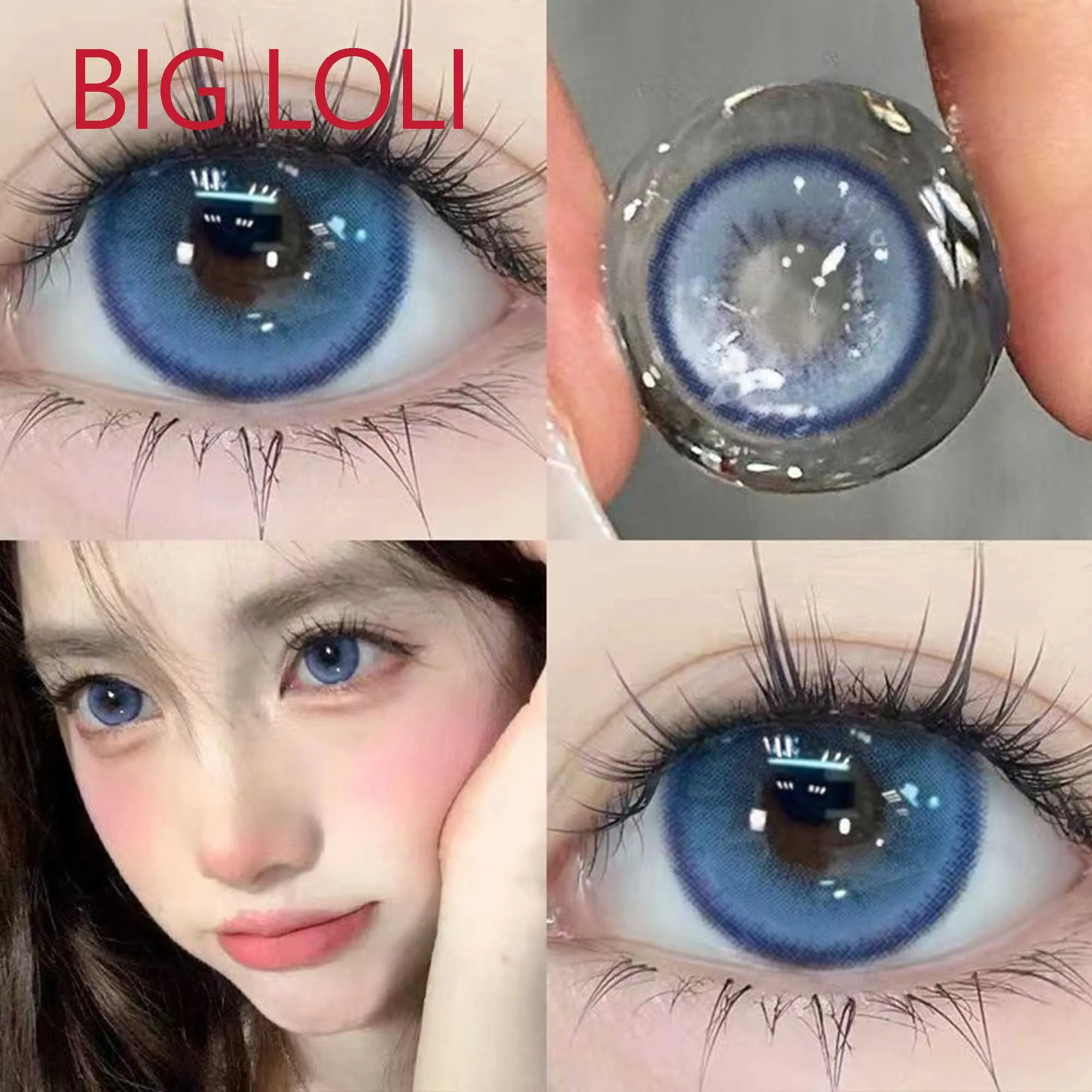 14.50mm Soft Contacts Lenses for Eye Color Change with Power Dolly Eyewear Accessories lentes de contacto Big Loli